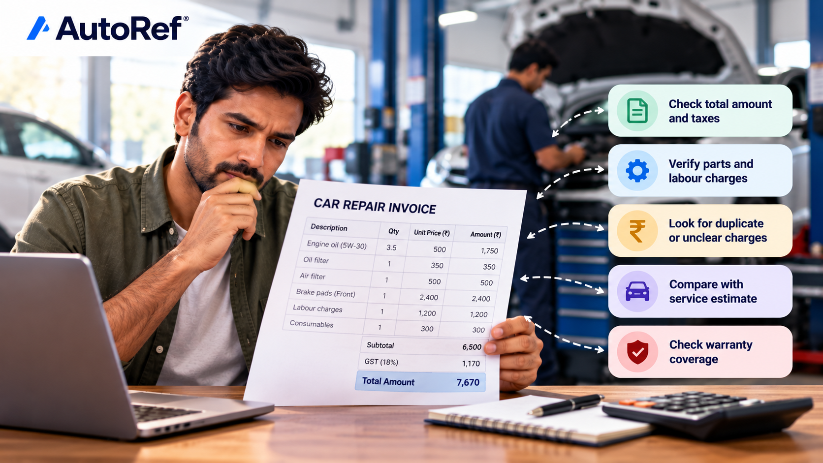 How to Analyse a Car Repair Invoice Before Paying